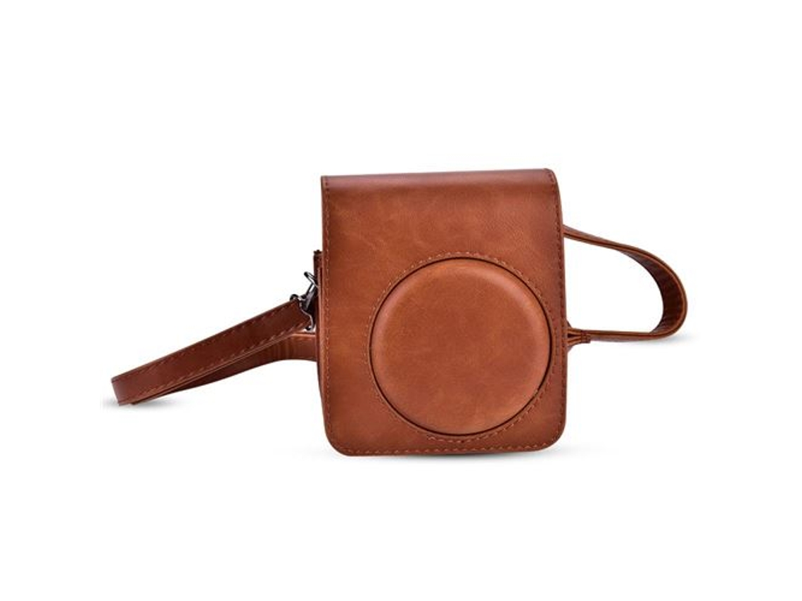 Capa Protetora De Couro Pu Com Alça Compatível Com Fujifilm Instax Mini 7 Brilvibera