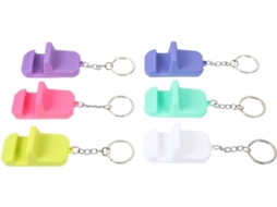 Chaveiros Para Celular Fáceis De Fixar, Conjunto Com 6 Unidades, Silicone Leve.