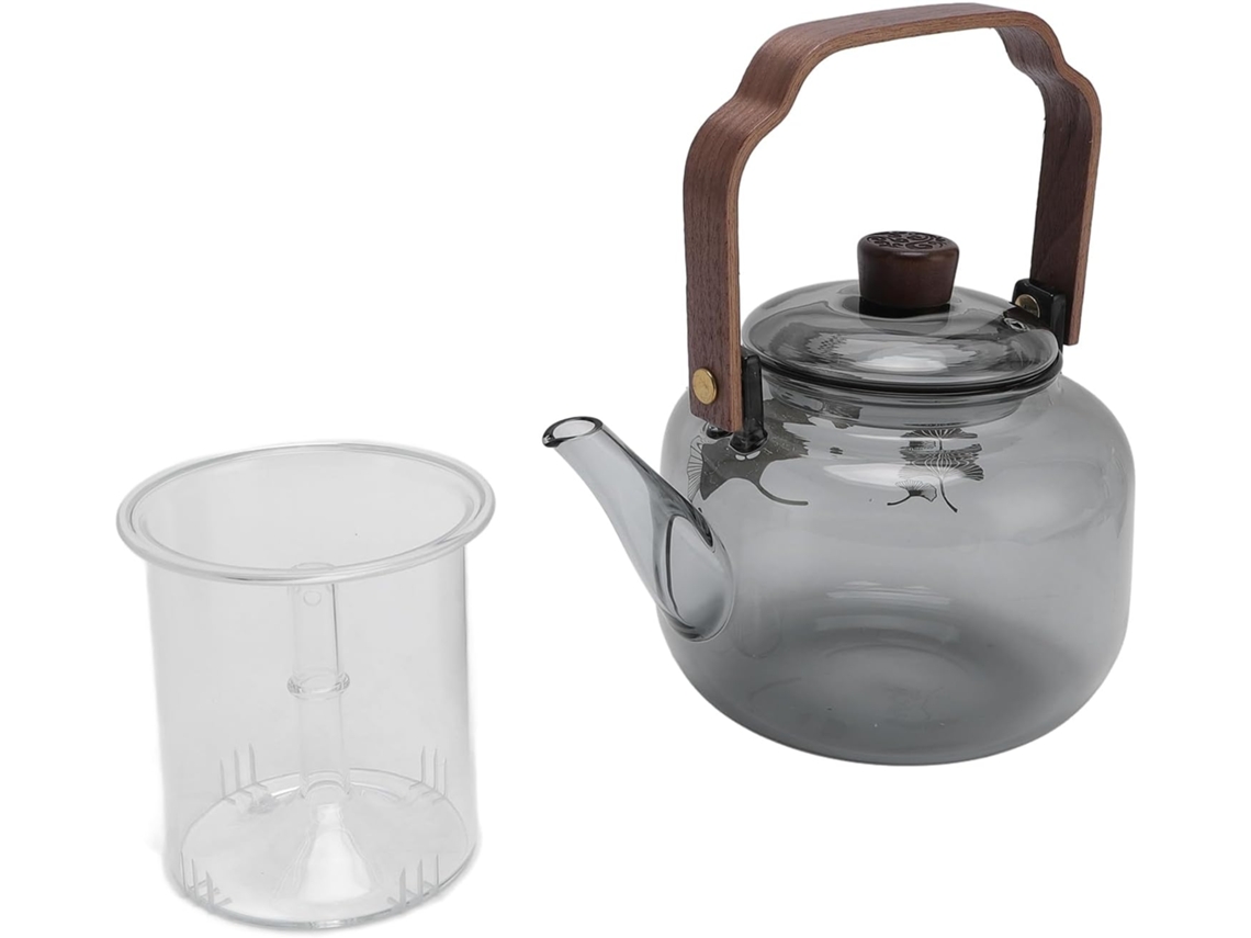 Caneca De Vidro De 900ml Com Infusor Removível