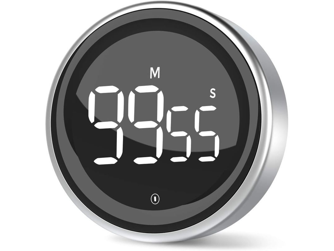 Temporizador Digital De Cocina Magnético De Cuenta Regresiva Hasta 99 Minutos Con Pantalla Led Grande Y Mando Rotatorio