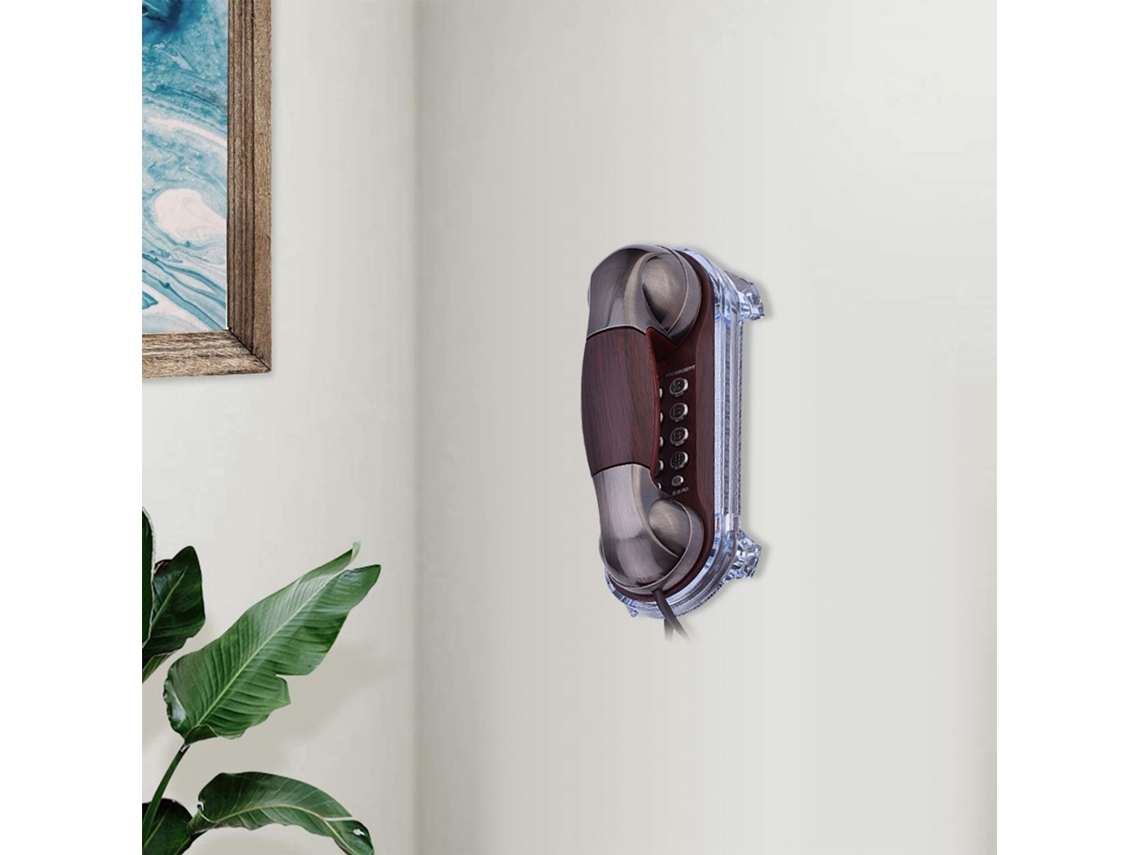1 Peça Telefones Antigos Flash Fashion Discador De Telefone Pendurado Na Parede Com Luz De Fundo Azul Brilvibera