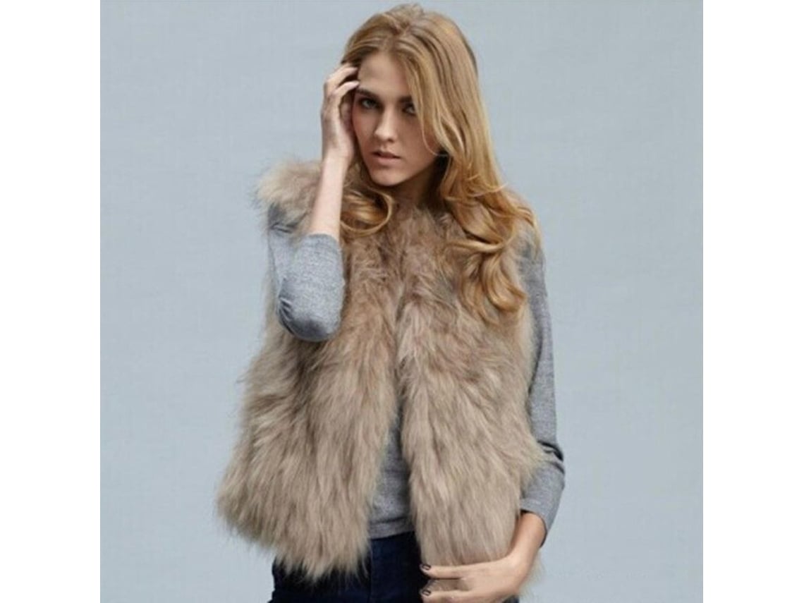 2026 chaqueta Sem Mangas Feminina de Pelo Falso Gilet Peludo Chaleco Informal