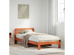 Vidaxl Cama Sem Colchão 90x190 Cm Madeira De Pinho Maciça Castanho-mel