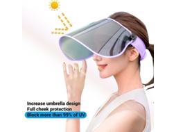 2026 boné com Aba Solar Ajustável 360° Rotação Proteção Uv Upf 50+ Impermeável Transpiravel para Camping Trilhando Tênis Mulher