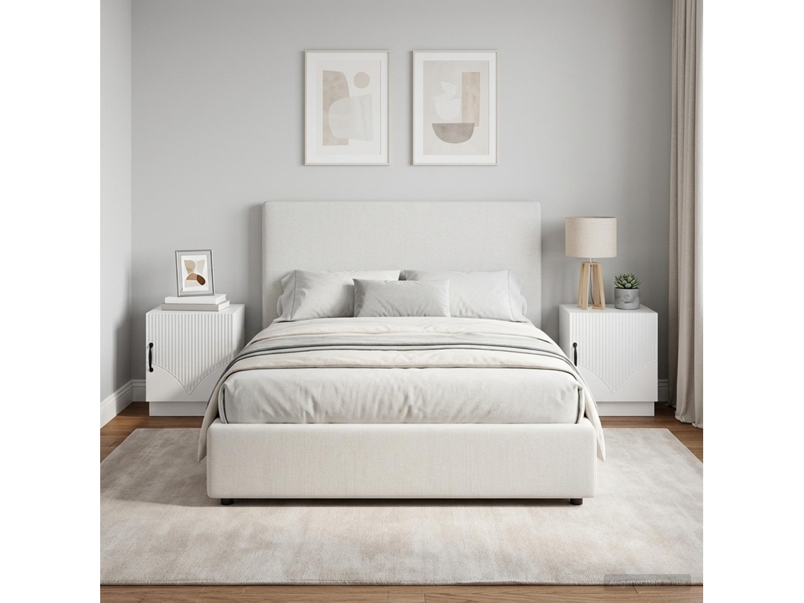 Vidaxl Mesa-de-cabeceira 2 Unid. Branco Brilhante 43 X 34,5 X 47 Cm
