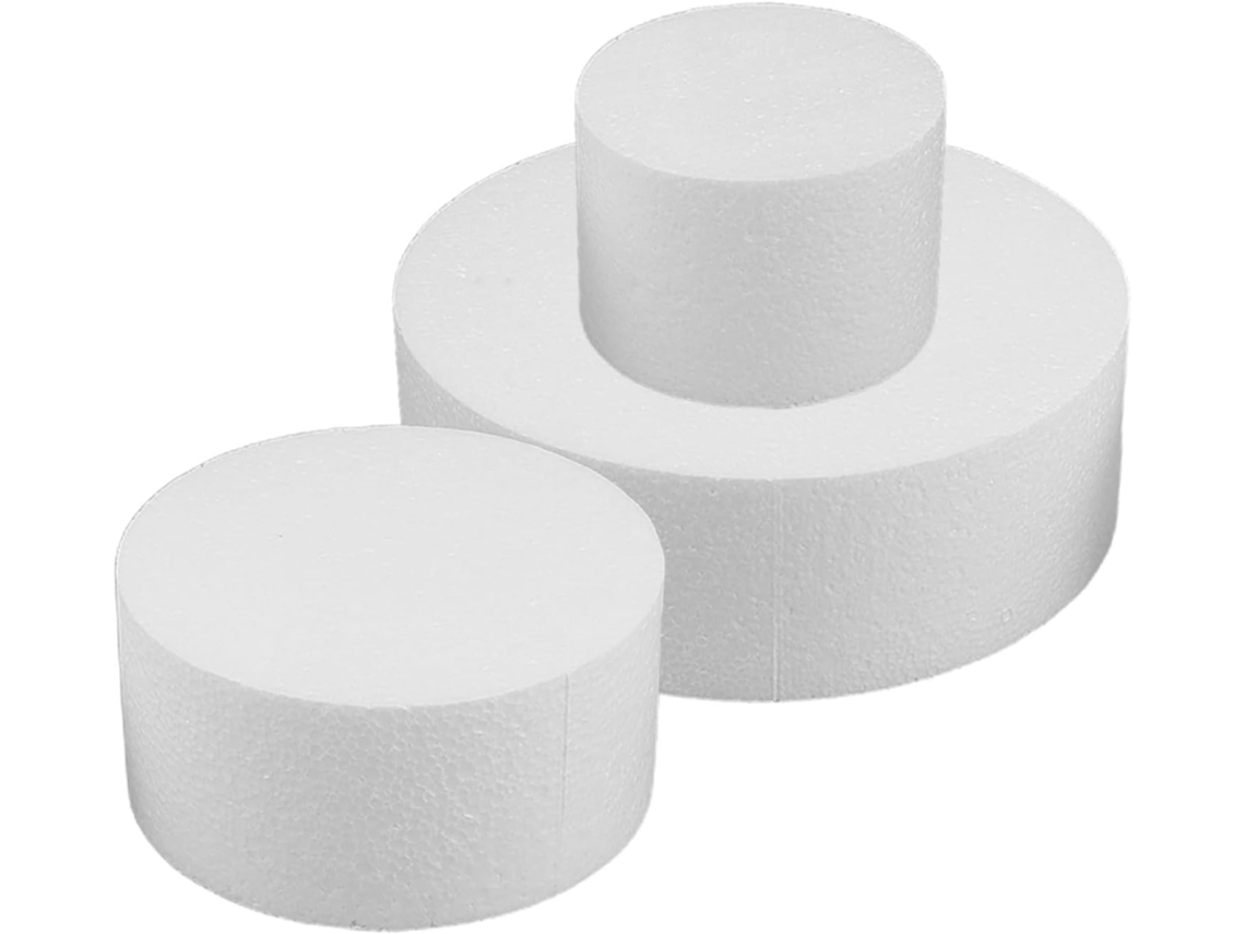 Conjunto De 3 Formas Redondas De Espuma Para Bolo