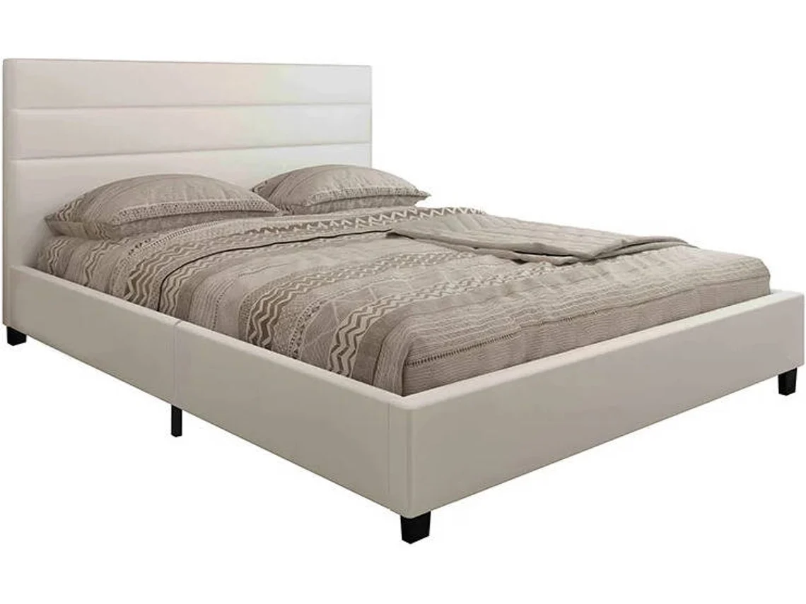 Cama Starlight CSD Compatível CSD Madeira Pele Sintética (200 x 160 cm - Branco)