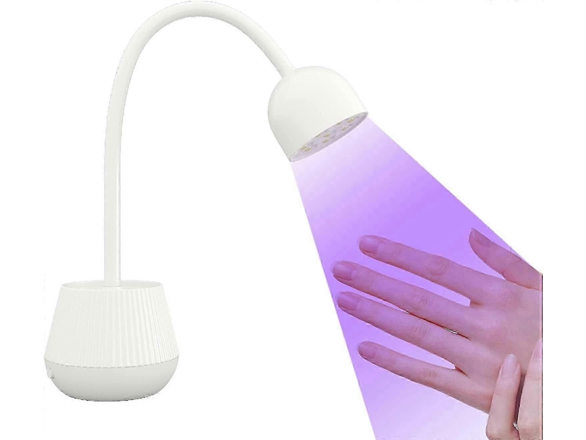 Lâmpada Uv/led Para Unhas, 8 Leds, Com Alimentação Usb E Braço Flexível, Para Gel E Manicure, Elysve