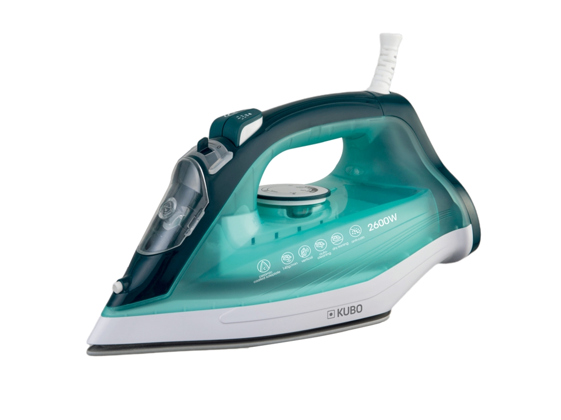 Ferro a Vapor KUBO KBSI8309 2600W (140g/min - Base de cerâmica - Verde)