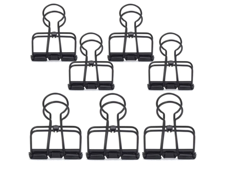42 clipes duplos pretos de 4 cm KIKKERLAND