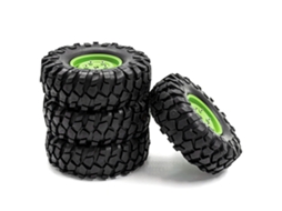 Pneus De Borracha Para Rc Crawler Com Rodas De Latão Peças De Reposição Para 1/10 Traxxas Trx-4 Axial Scx10 90046 90047 Cc10