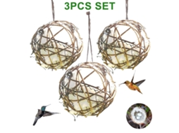 Unidades Ninho De Beija Flor Globe 3 Polegadas Com Material De Nidificação Para Aves Selvagens