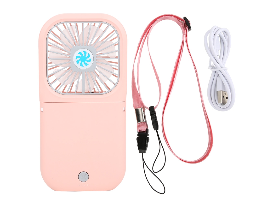 Ventilador Portátil Plegable Usb Recargable Rosa