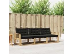 Vidaxl Conjunto De Sofás Para Exterior 3 Unid. Branco E Preto