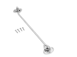 Trava De Gancho E Olhal De Aço Galvanizado Kabalo, Extra Longa, 16 Para Porta De Janela, Galpão, Rack Silencioso, Jardim Aquaforge