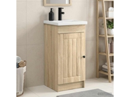 Vidaxl Gabinete De Banheiro Com Pia Carvalho Sonoma 42 X 40 X 84,5 Cm