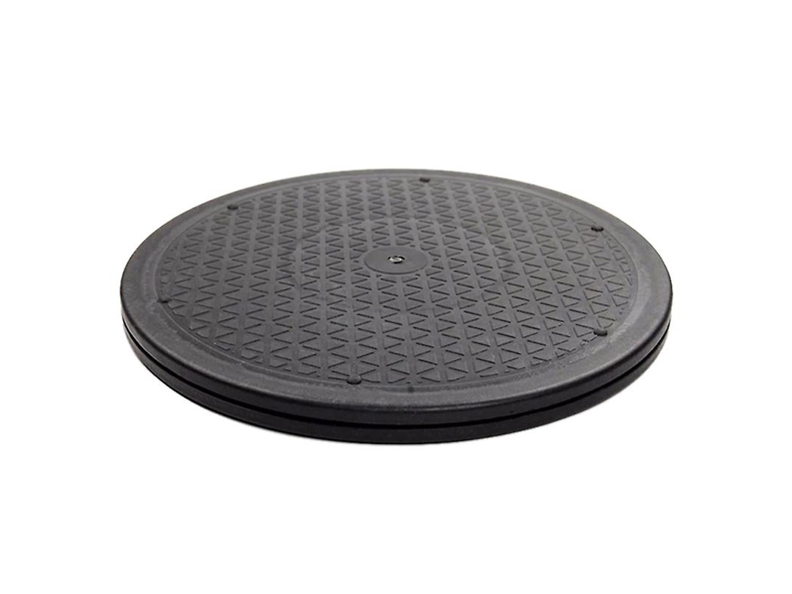 Mesa De Trabalho Giratória De Aço Resistente De 30 Cm , Redonda E Preta, Para Monitor, Tv, Laptop E Plantas. Aquaforge (12 Polegadas)