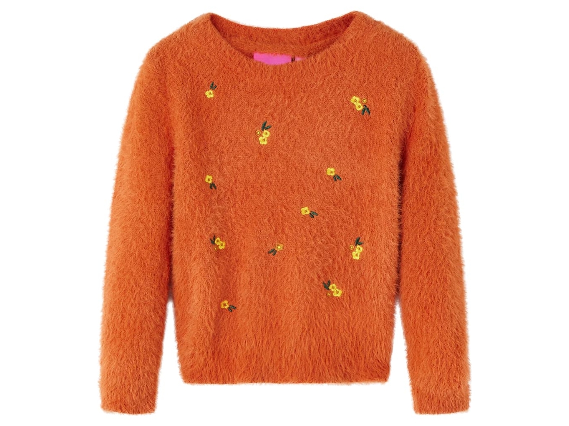 Camisola De Malha Para Criança Laranja-queimado 116