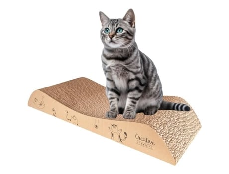 Papel ondulado para gatos protege seus movimentos 57 x 21 x 8 cm Animais de estimação criativos
