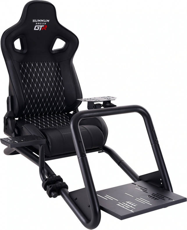 Cadeira Gaming INDECA Summum Racer GTR Cockpit (Peso máximo suportado: 130 kg - Preto)