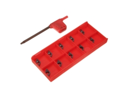 10pcs Lâminas De Carbeto Dcmt0702 Em Ybc205 Com Chave Para Ferramenta De Torneamento De Barras