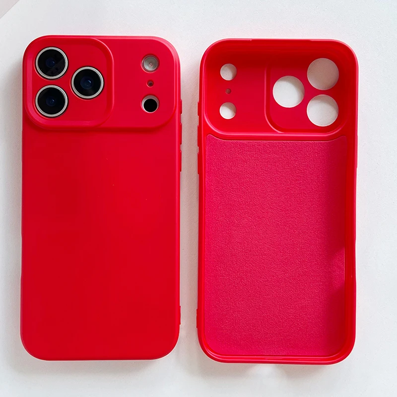 Capa De Silicone Líquido Para Iphone (iphone 14 Pro Max Vermelho), Feita De Tpu Para Proteção Contra Impactos.
