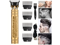 Máquina De Cortar Cabelo Elétrica Sem Fio Profissional T9 Ouro Siurn
