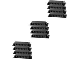 Pacote Com 3 Clipes Adesivos Para Organizar Cabos De Carregador Com Furos (3, 8, 4, 3 Unidades)