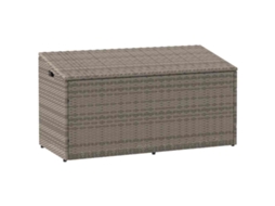 Vidaxl Caixa De Armazenamento Para Jardim Cinza 110x50x58 Cm Vime Sintético