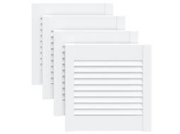 Portas de Roupeiro Pinho Maciço Branco Cego Design MAISON EXCLUSIVE 4 Unid.
