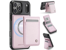 Capa Para Iphone 17 Pro Max Jeehood Estilo Britânico Com Rfid E Magsafe Em Pu