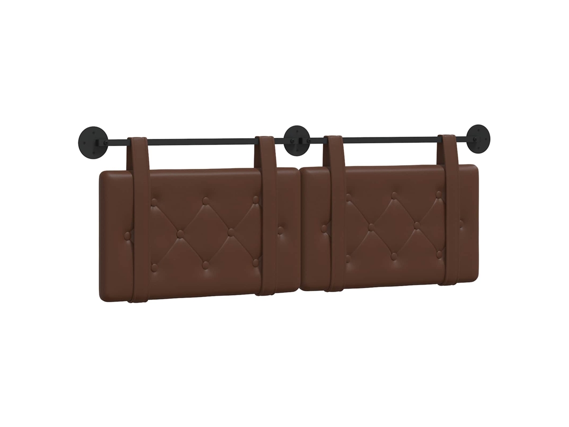 Vidaxl Cabeceira Suspensa Castanho 150 X 55 X 5 Cm Couro Sintético