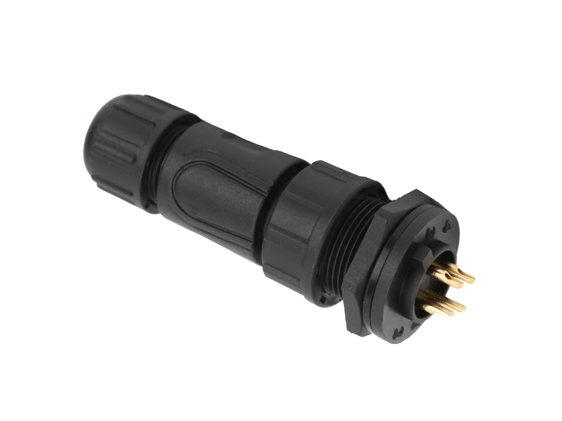 Laxiscreed Conector De Cabo À Prova De Água Com Rosca De 4 Polos Para Ligações Seguras