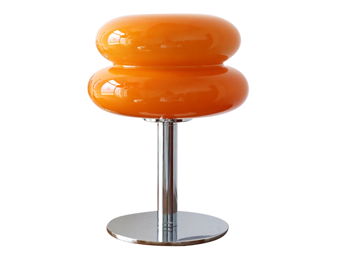 2026 lâmpada de Mesa Macaron de Vidro para Crianças, Lâmpada de Noite Usb com 3 Cores Ajustáveis, Laranja