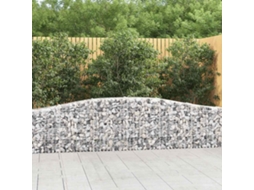 Vidaxl Cestos Gabião Arqueados 3 Pcs 400x30x60/80 Cm Ferro Galvanizado