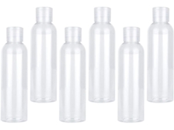 Conjunto de 6 frascos PET reutilizáveis de 120ml, frascos vazios para shampoo.