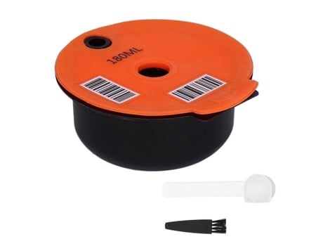 Copo de filtro de café de cápsula de café reutilizável com acessórios de café de colher de escova (laranja 180ML) - XIT ARAMOX