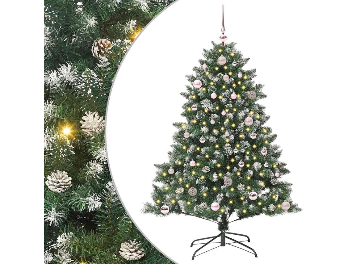 Vidaxl Árvore de Natal Artificial Verde 150 Cm Pvc, Plástico e Aço