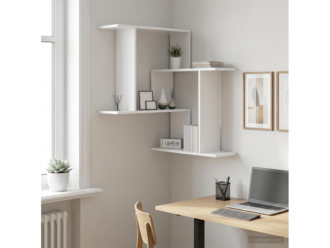 Vidaxl Prateleira De Parede Branco 67 X 67 X 87 Cm