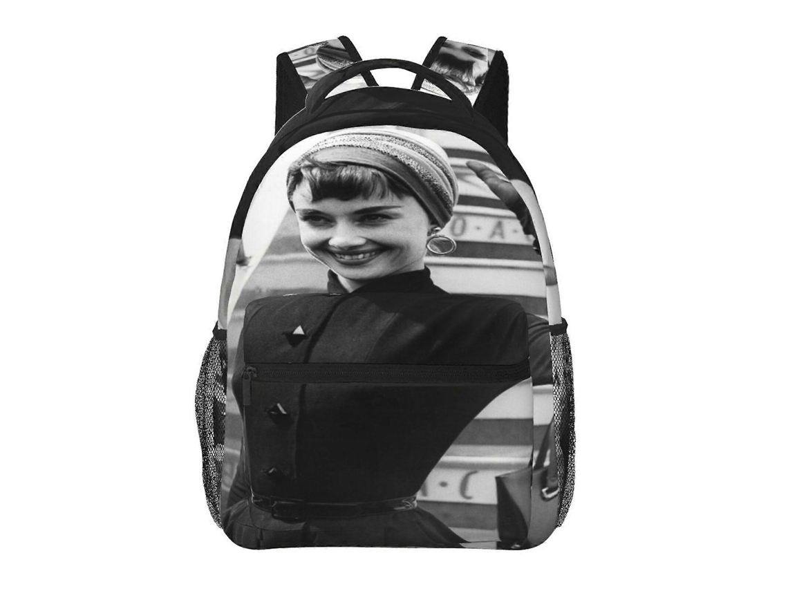 Mochila Audrey Hepburn Para Estudantes, Durável E Leve, À Prova Dágua E Com Alça De Ombro Respirável. Olysi Shop