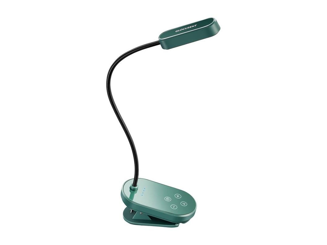Mini luminária sem fio Glocusent com clipe para leitura e trabalho