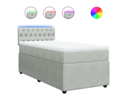 Box Spring Bed, Box Spring Beds Vidaxl Cinzeto Veludo (80 X 200 Cm)