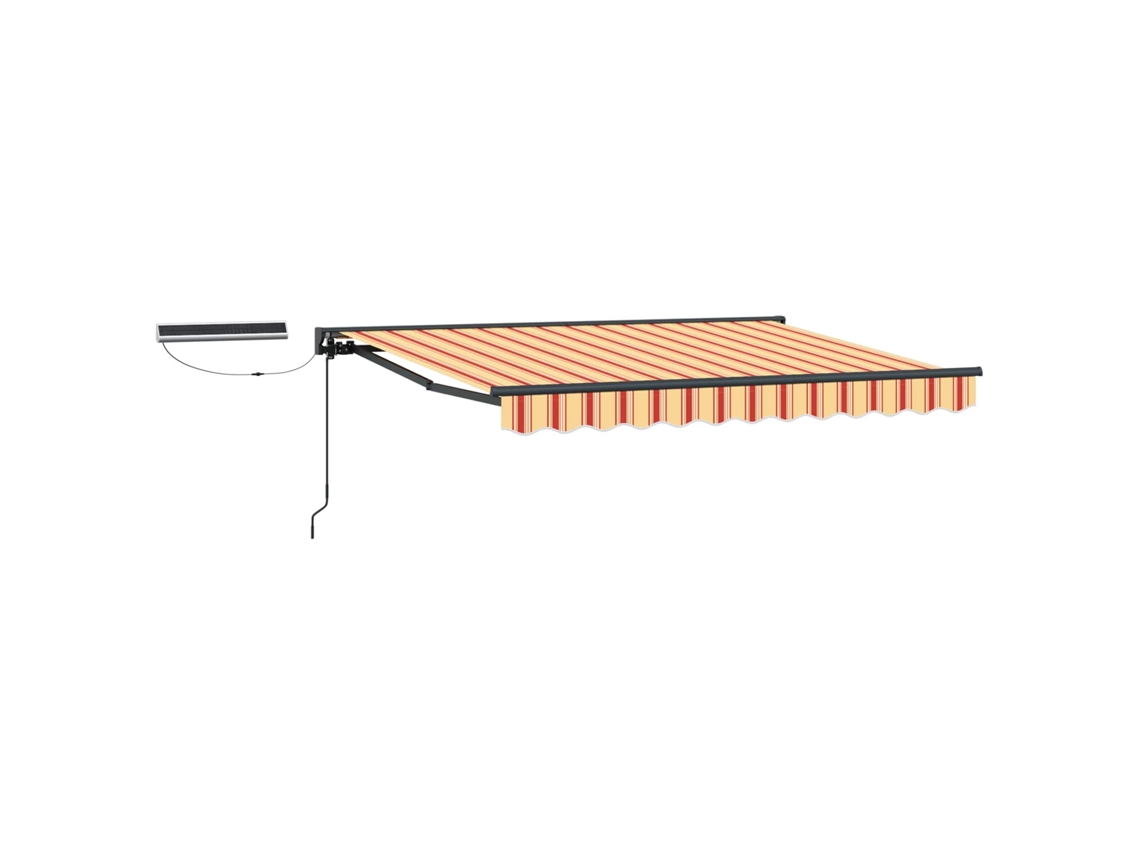 Vidaxl Toldo Retrátil Elétrico Amarelo, Laranja, Antracite 2,5 X 2 M