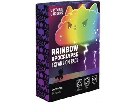 Jogo de Cartas  Unstable Unicorns - Rainbow Apocalypse Exp. (Inglês - Idade Mínima: 21)