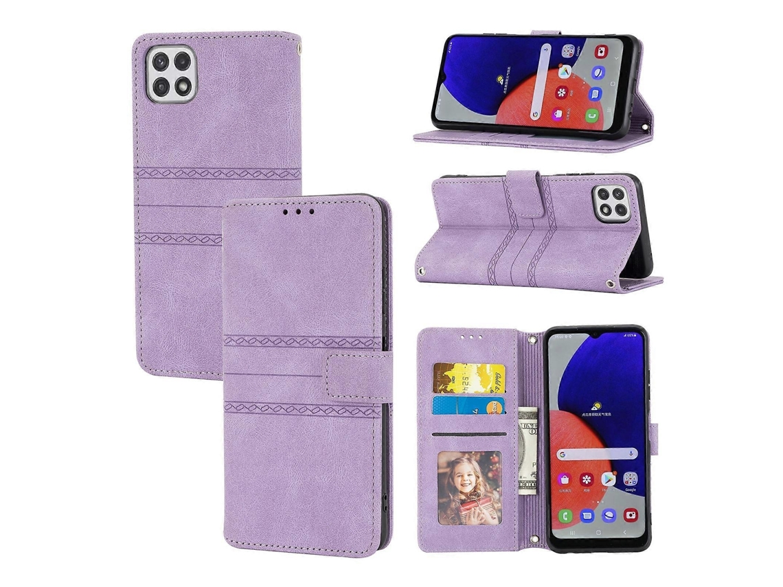 Capa Couro Pu/tpu Para Samsung Galaxy A22 5g, Elysve