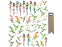 Etiquetas YOUDOIT Aves Tropicais (60 Und)