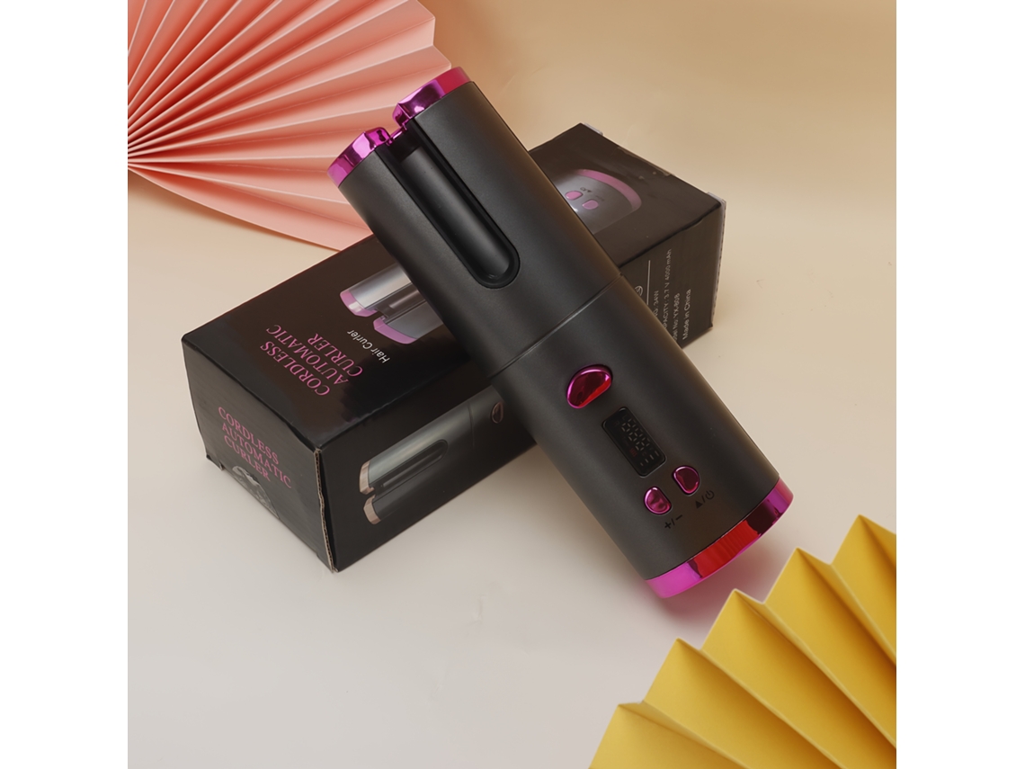 Modelador De Cachos Recarregável Usb | Sem Fio, Rotação Dupla, 5 Ajustes Temperatura Para Diferentes Tipos Cabelo, Anti-queimadura-aquaforge