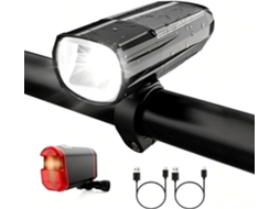 Conjunto De Luzes Dianteiras E Traseiras Recarregáveis Via Usb Para