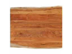 Vidaxl Tampo De Mesa Retangular Borda Viva 90x80x3,8 Cm Acácia Maciça