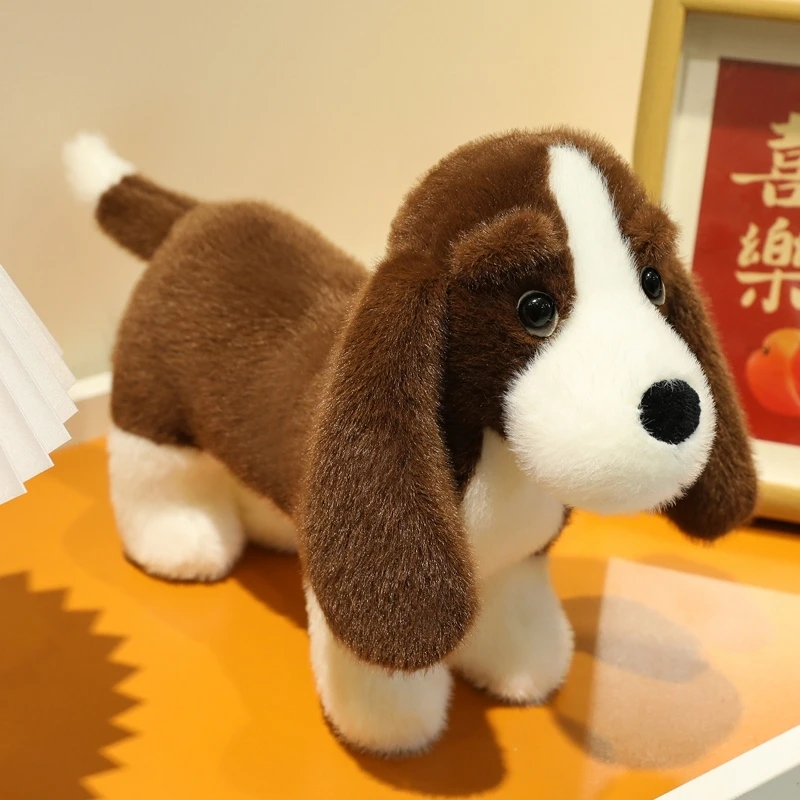 (cinza 35cm) Lindo Dachshund De Pelúcia De 35cm, Macio E Realista